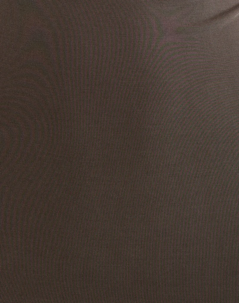 Sanyu Plunge-Maxikleid aus Cupro, dunkelbraun
