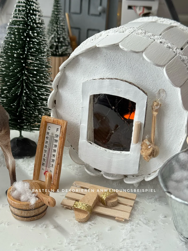 Pantoffeln mit Glitzer Miniatur