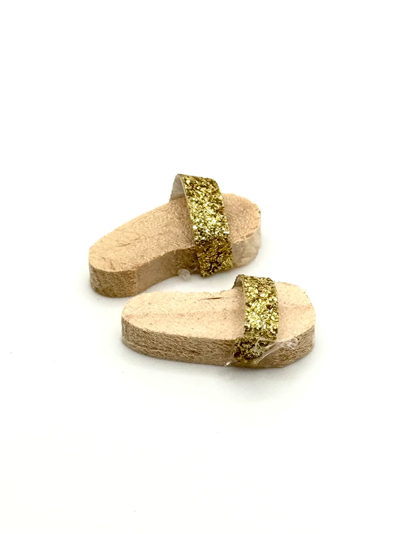 Pantoffeln mit Glitzer Miniatur