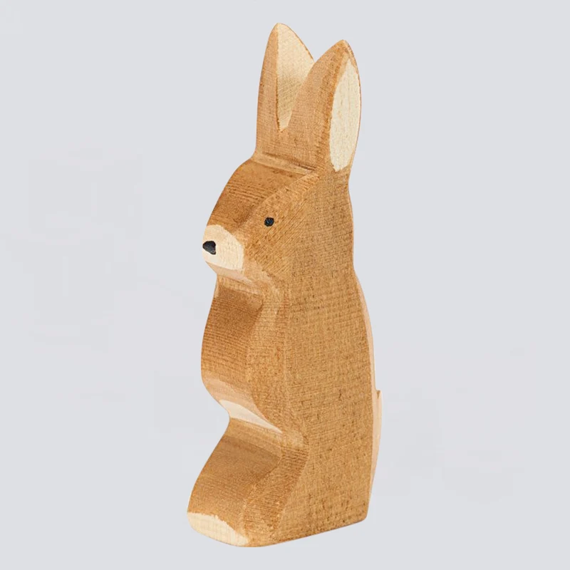 Ostheimer Holzfigur Hase Ohr hoch
