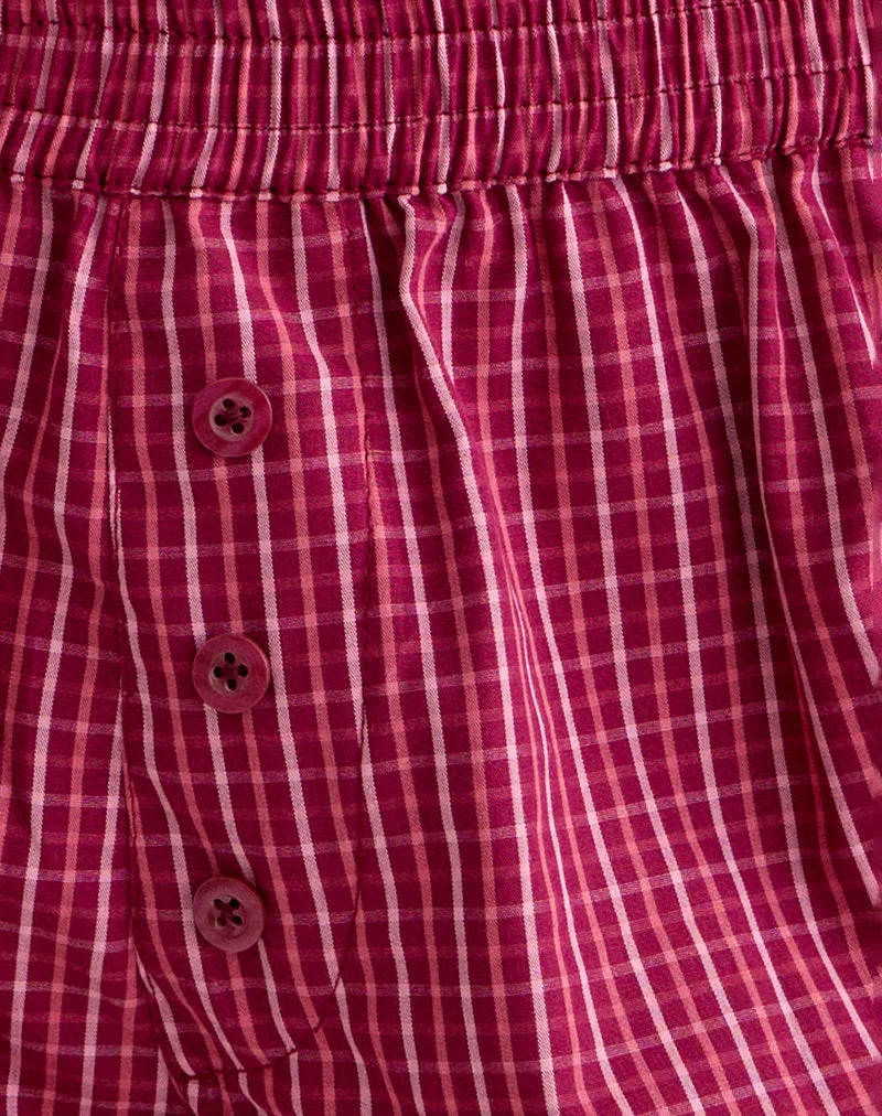 Boxershorts „East“ im Muster „Raspberry Shadow Check“