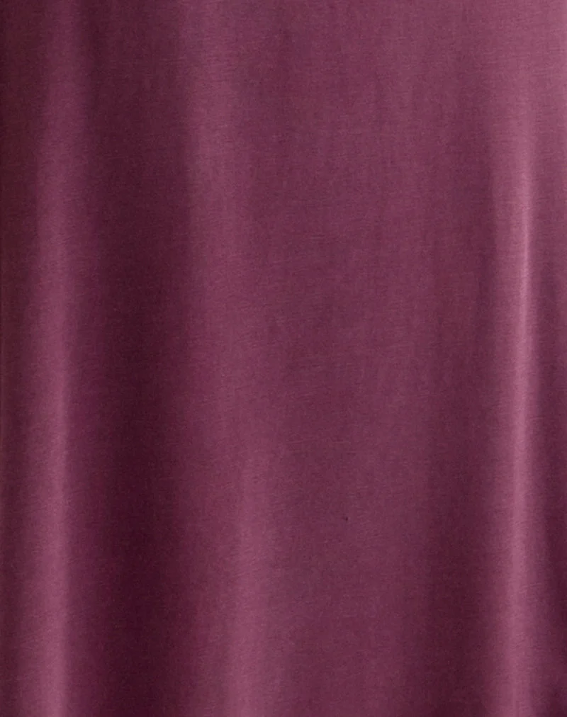 Kiku-Maxikleid aus Cupro in Deep Purple