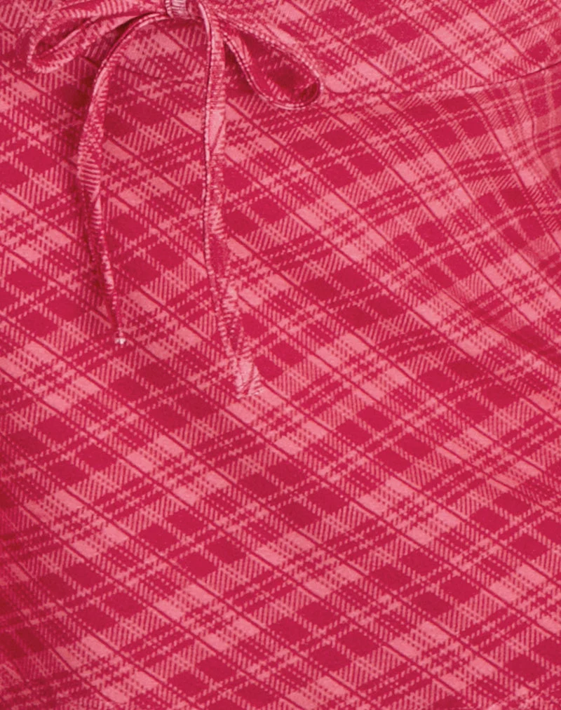 Saeko Micro-Skort in „Tilted Check Pink“