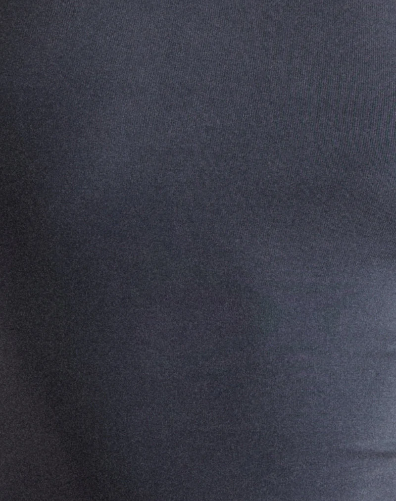 Letris-Top mit Perlen in Cupro Ocean Storm