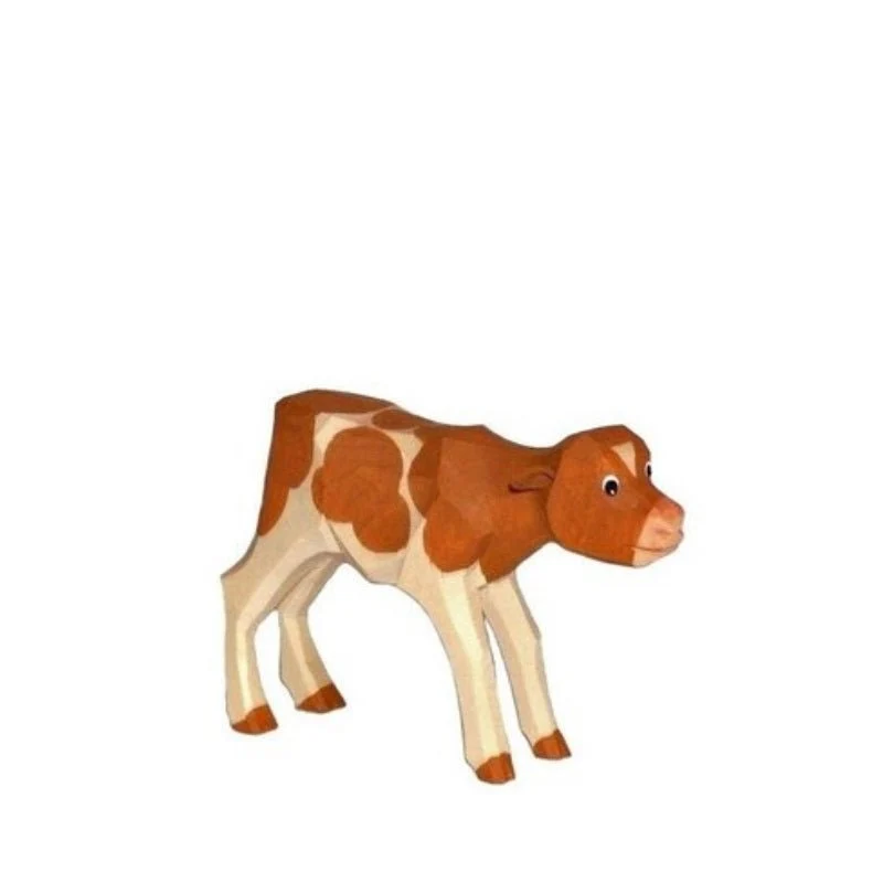 Lotte Sievers Hahn 1262 Kalb stehend, braun gescheckt