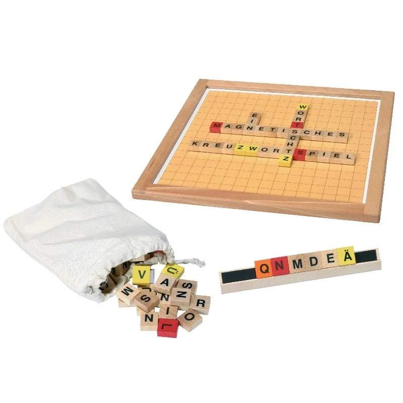 Oberschwäbische Magnetspiele 5023 Magnetisches Wortschatz Kreuzwortspiel