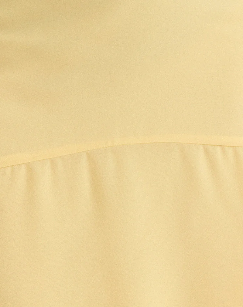 Namora Midirock aus Chiffon in Pastellgelb