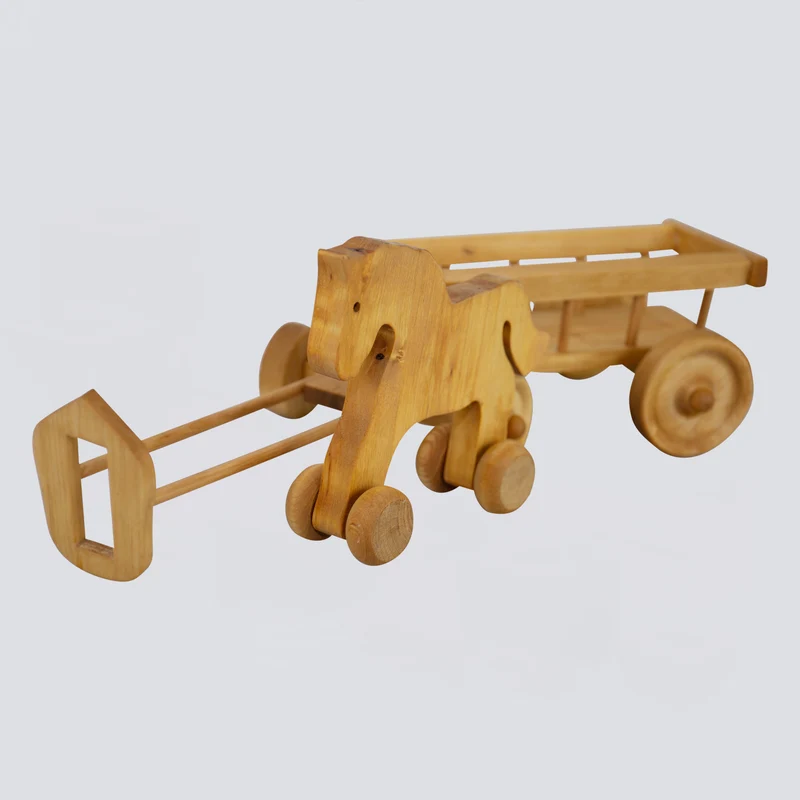 Pferd mit Leiterwagen