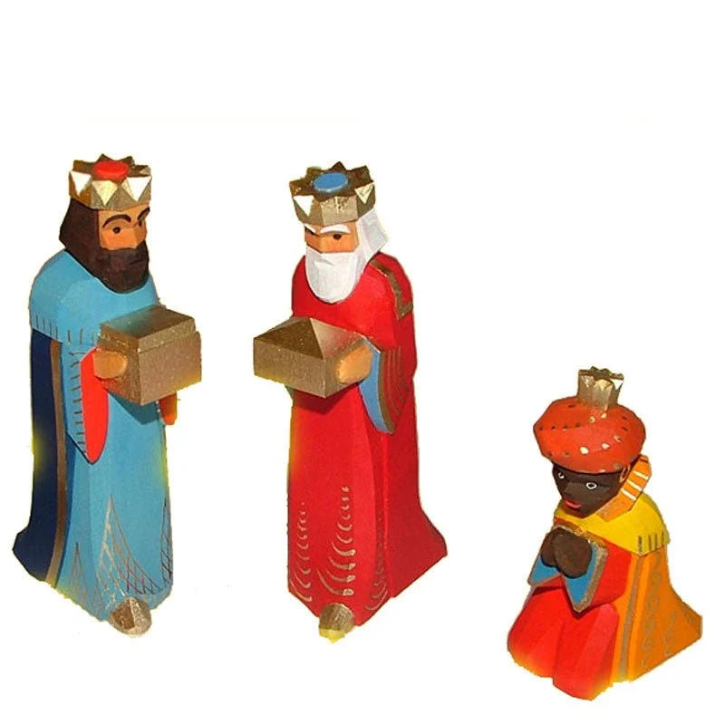 Lotte Sievers Hahn 1061-1062-1063 Heilige drei Könige SET 3tlg orange, blau, rot