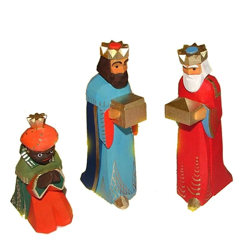 Lotte Sievers Hahn 1060-1062-1063 Heilige drei Könige, SET 3tlg grün, blau, rot