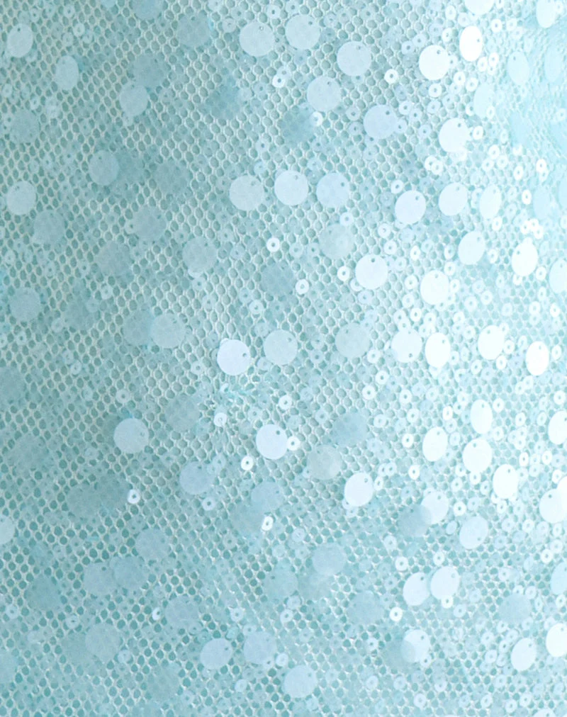 Nataru-Minikleid aus blauem Netzstoff mit Pailletten