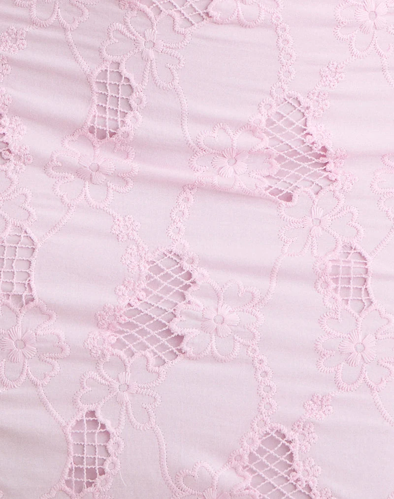 Aguna-Minirock in Broderie, Babyrosa