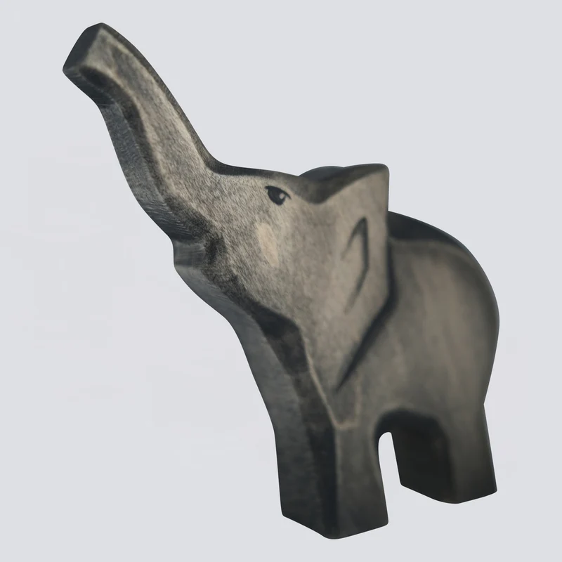 Holzwald Holzfigur Elefant klein