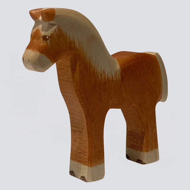 Holzwald Holzfigur Haflinger Fohlen