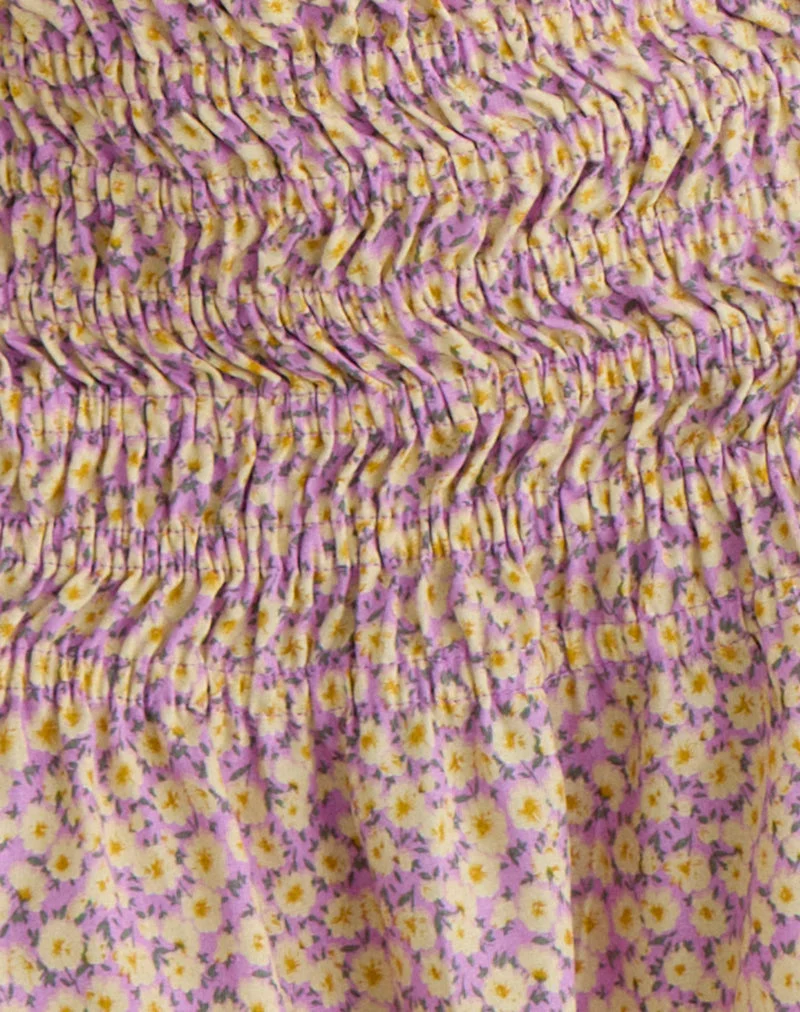 Nalesa Minirock in „Flower Fun Lilac Lemon“