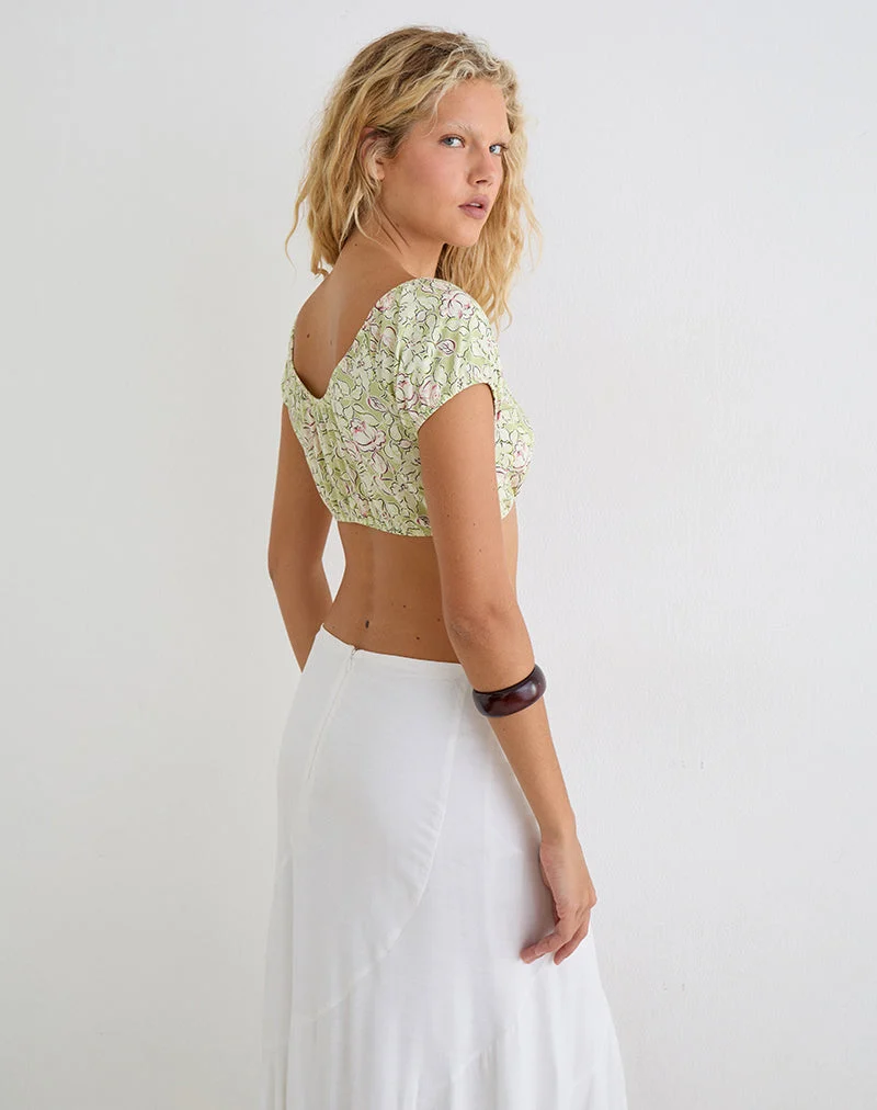 Jiha-Top in „Blooming Lily Green“