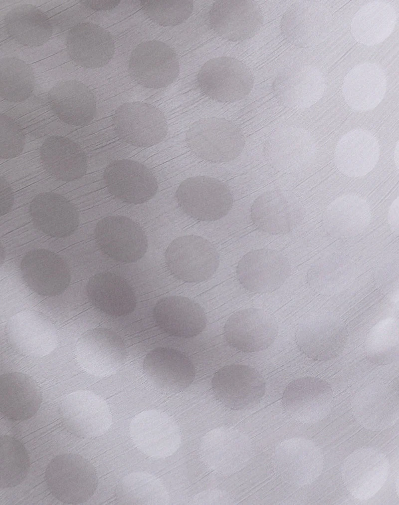 Alenya Maxikleid aus Chiffon, einfarbig, silbergrau mit Polka-Punkten