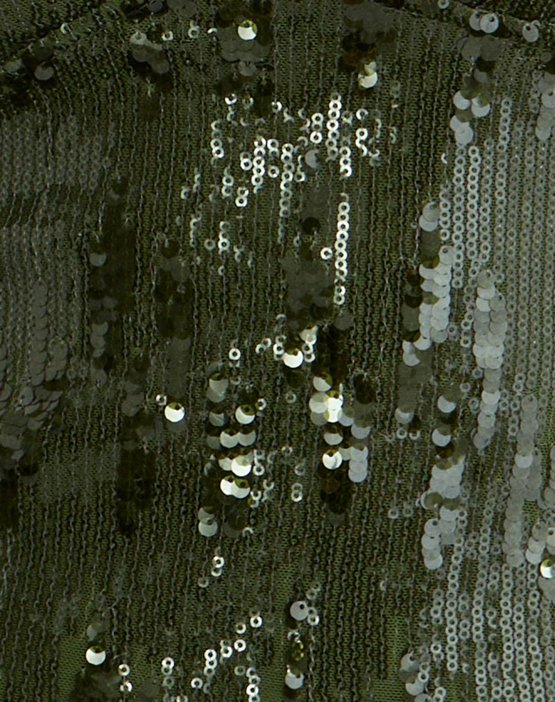 Cosio Neckholder-Top in Mix Sequin Khaki