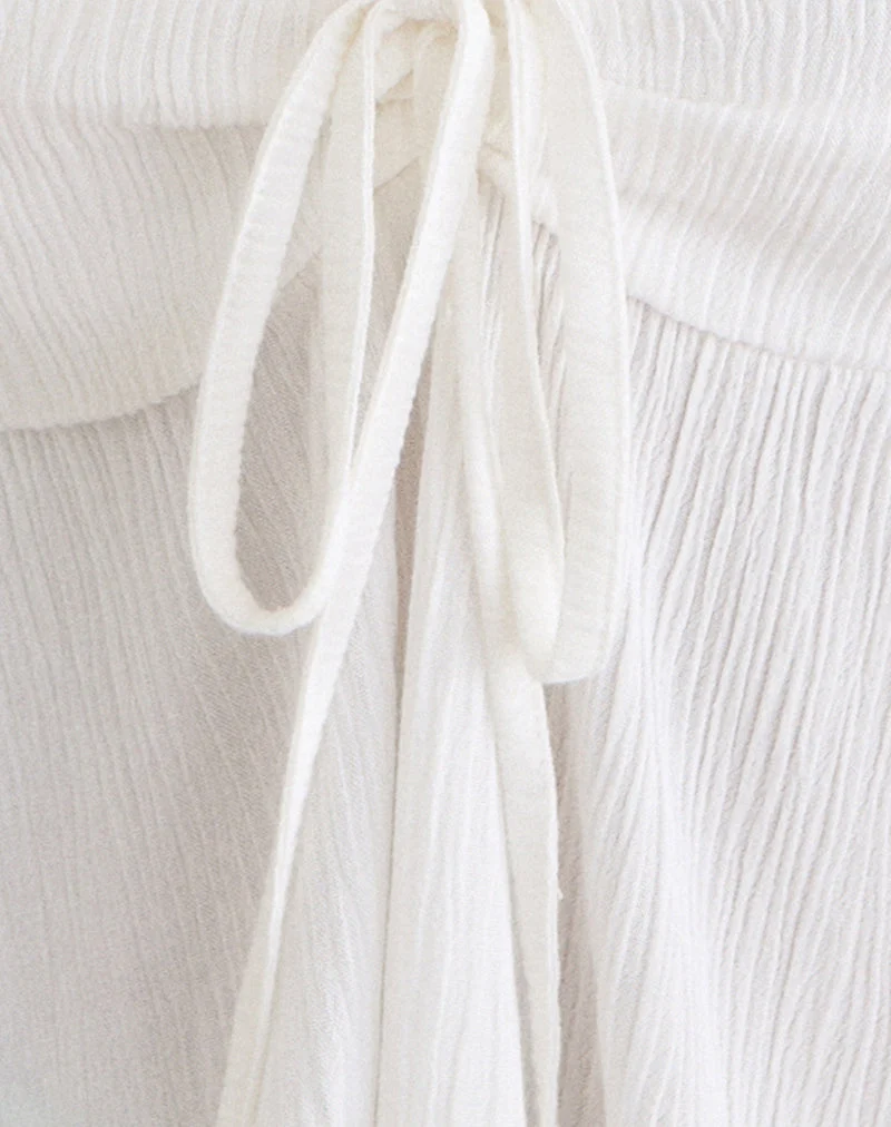 Awilix-Top in Crinkle, Off-White