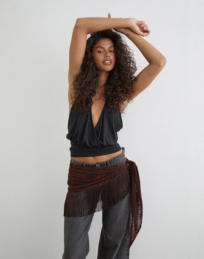 Shantari-Sarong mit „Fine Leaf Flower Ganache“-Muster