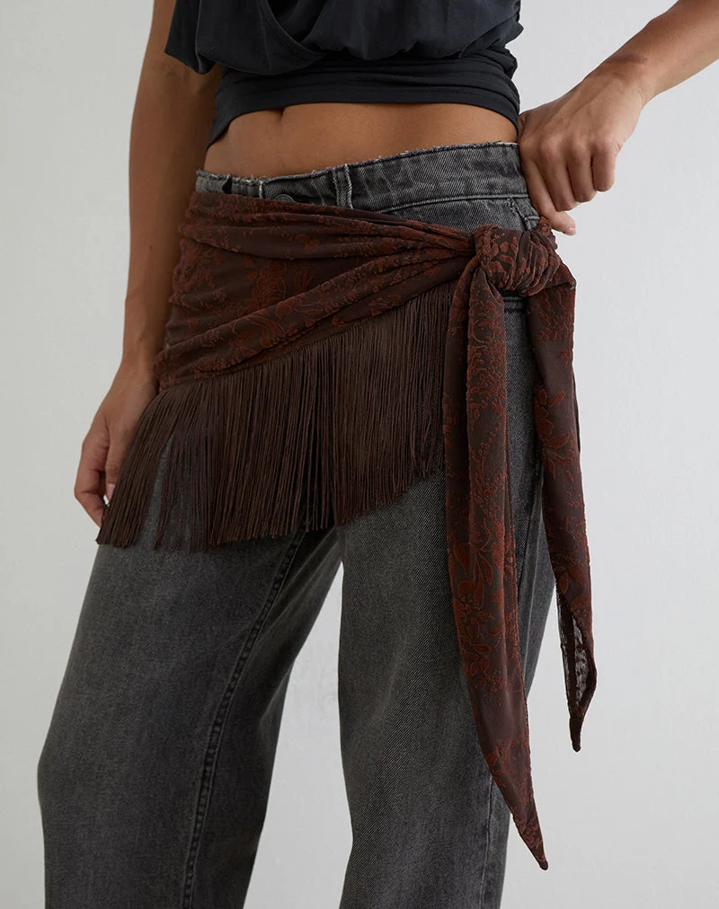 Shantari-Sarong mit „Fine Leaf Flower Ganache“-Muster