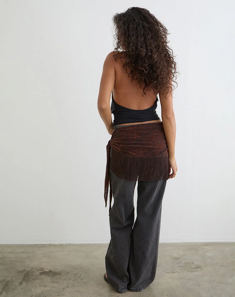 Shantari-Sarong mit „Fine Leaf Flower Ganache“-Muster