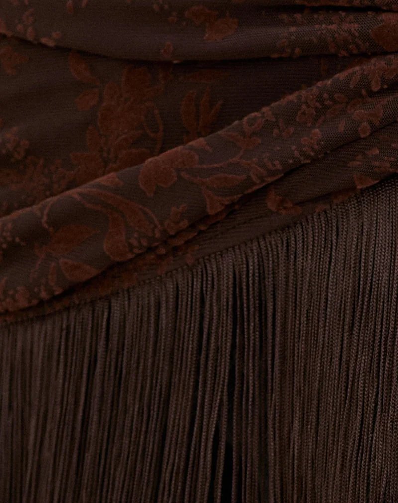 Shantari-Sarong mit „Fine Leaf Flower Ganache“-Muster