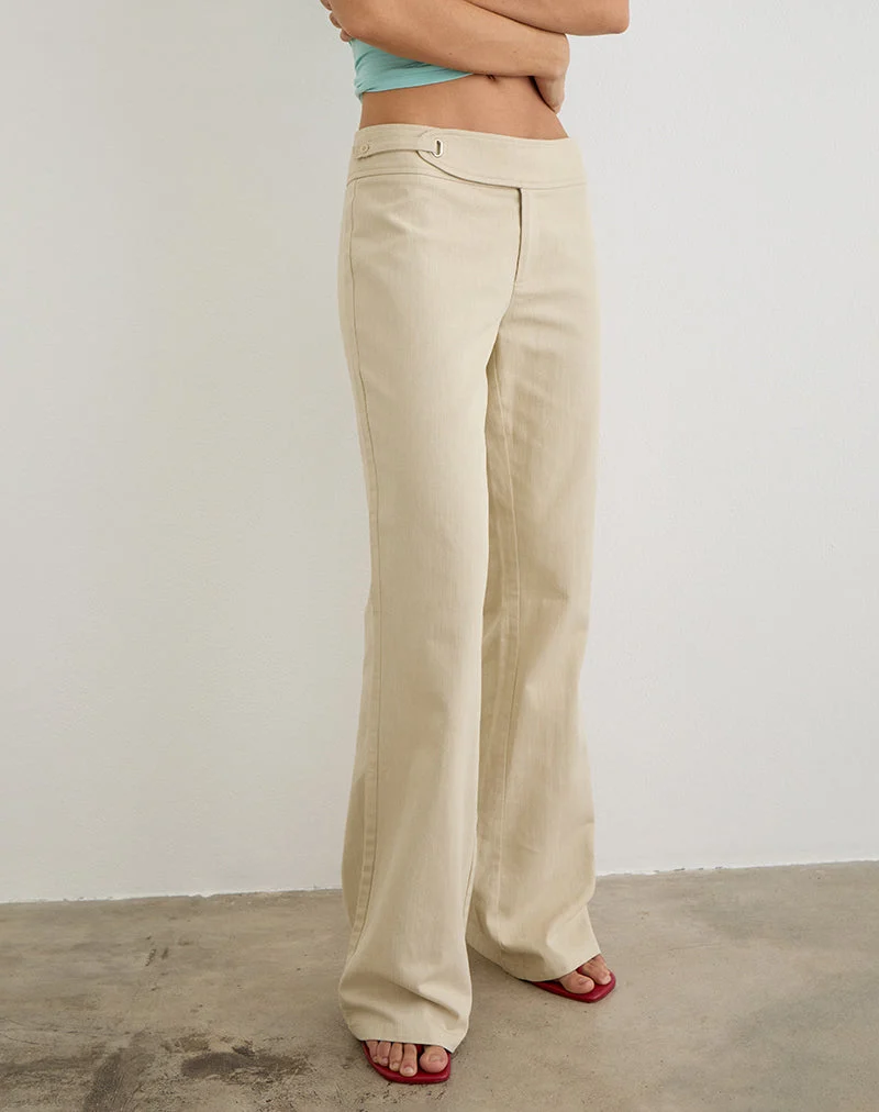 Nalita-Hose in Beige mit Schnallenbund