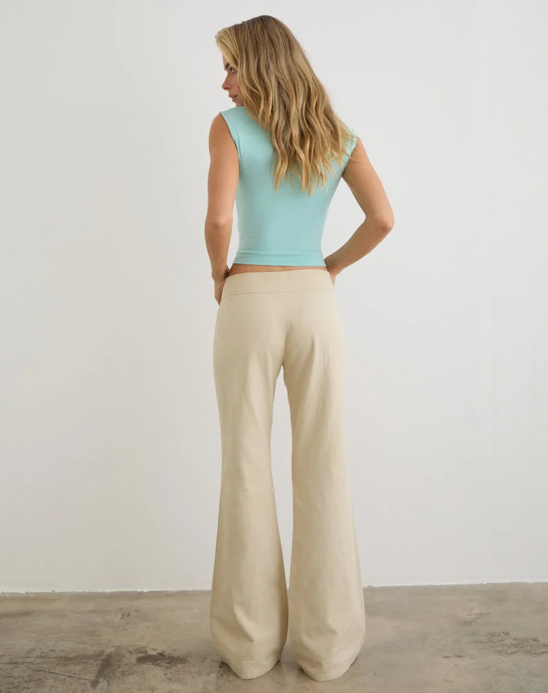 Nalita-Hose in Beige mit Schnallenbund