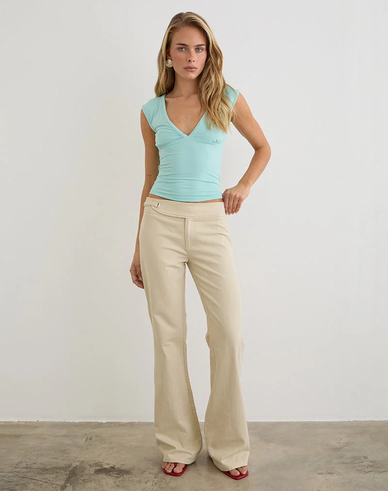 Nalita-Hose in Beige mit Schnallenbund