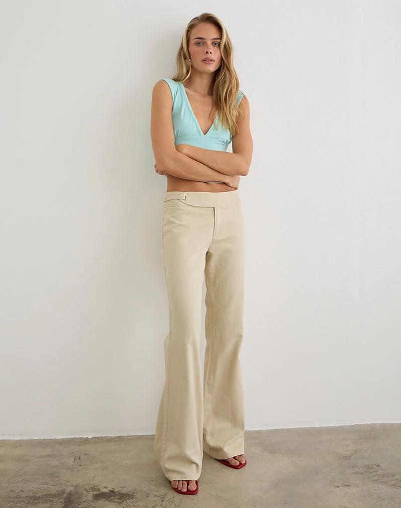 Nalita-Hose in Beige mit Schnallenbund