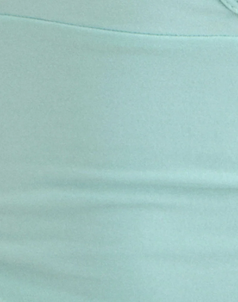 Mioto Halterneck-Top mit Schlüssellochausschnitt und Nieten aus Rayon in Aqua