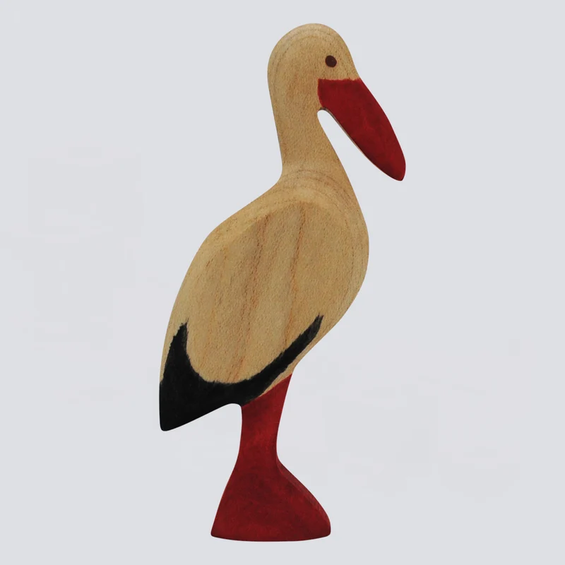 Holzwald Holzfigur Storch