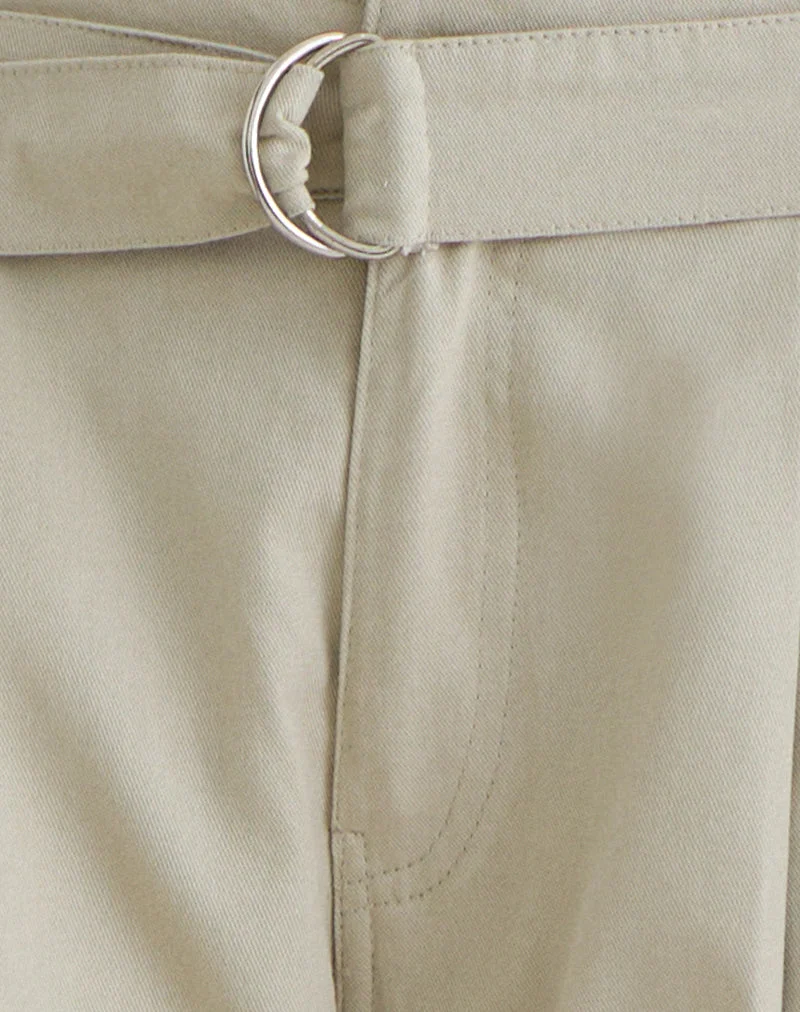 Niso Utility-Shorts aus Baumwoll-Twill in der Farbe „Latte“