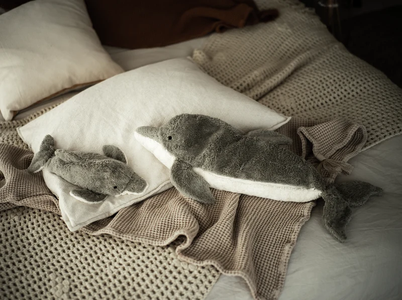 Kuscheltier Delfin klein mit Inlett