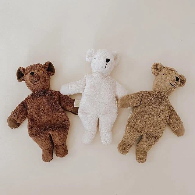Kuscheltier Bär beige mit Traubenkern-Inlett