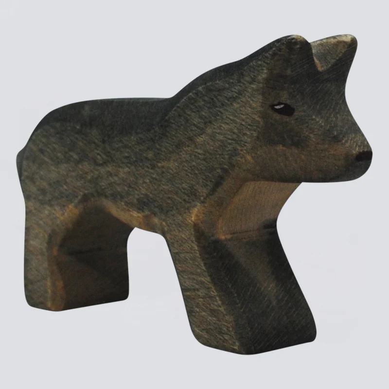 Holzwald Holzfigur Wolf klein