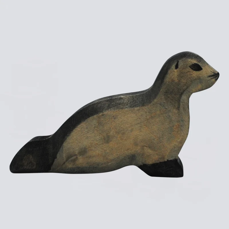 Holzwald Holzfigur Seehund klein