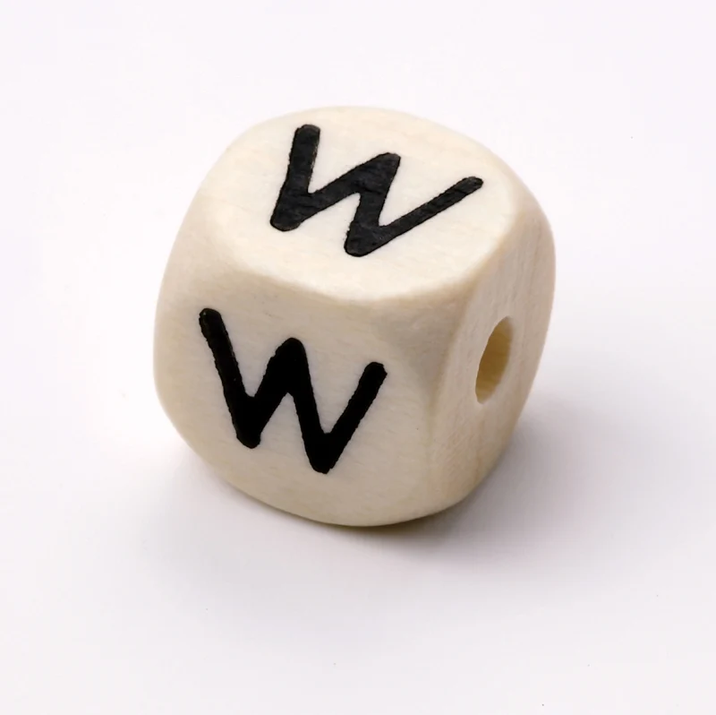 Buchstaben und Zahlen Holzwürfel-Sortiment