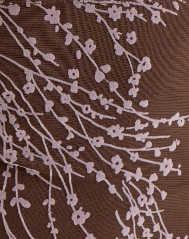 Corsita-Top in „Moonlit Blossom Brown“