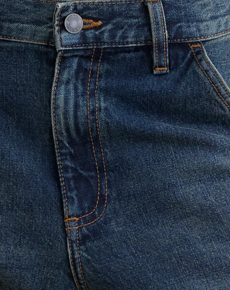 Jeans mit niedriger Leibhöhe, Cinch-Schnitt und gedrehten Nähten in Dirty Green