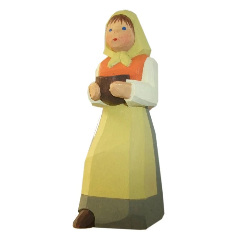 Lotte Sievers Hahn 1118 Hirtin mit Schale, Weste orange