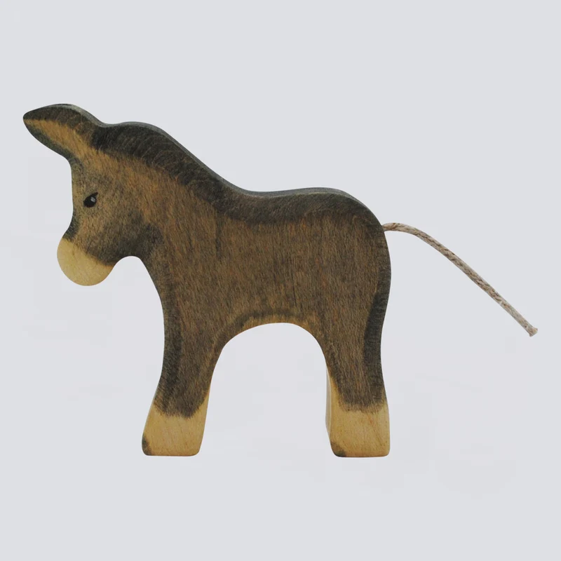 Holzwald Holzfigur Esel klein
