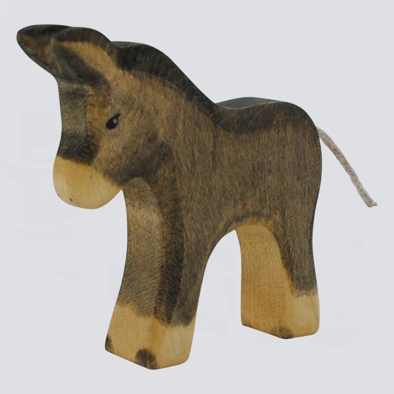 Holzwald Holzfigur Esel klein