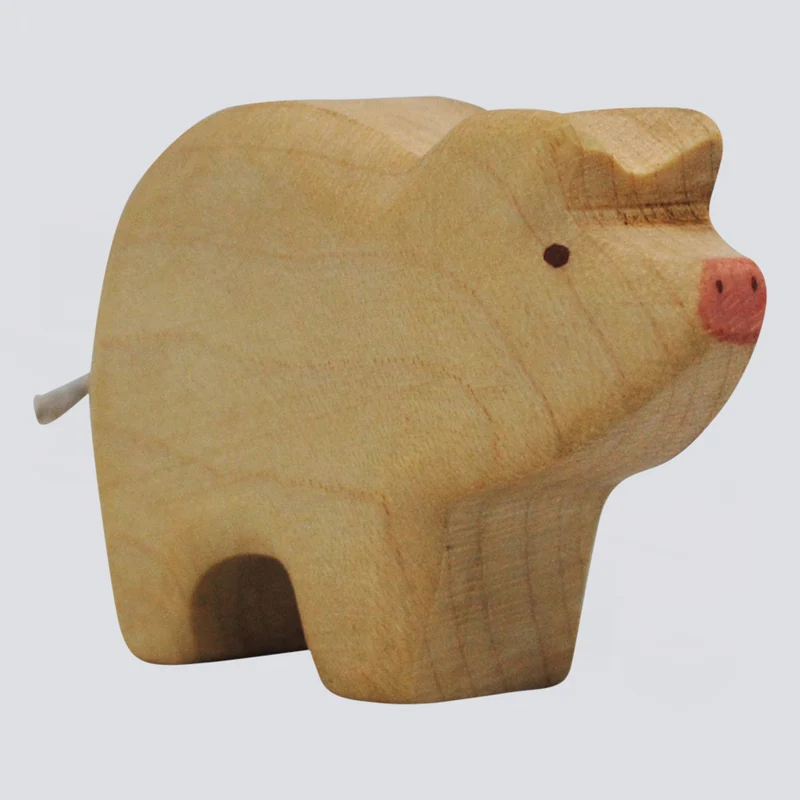 Holzwald Holzfigur Ferkel