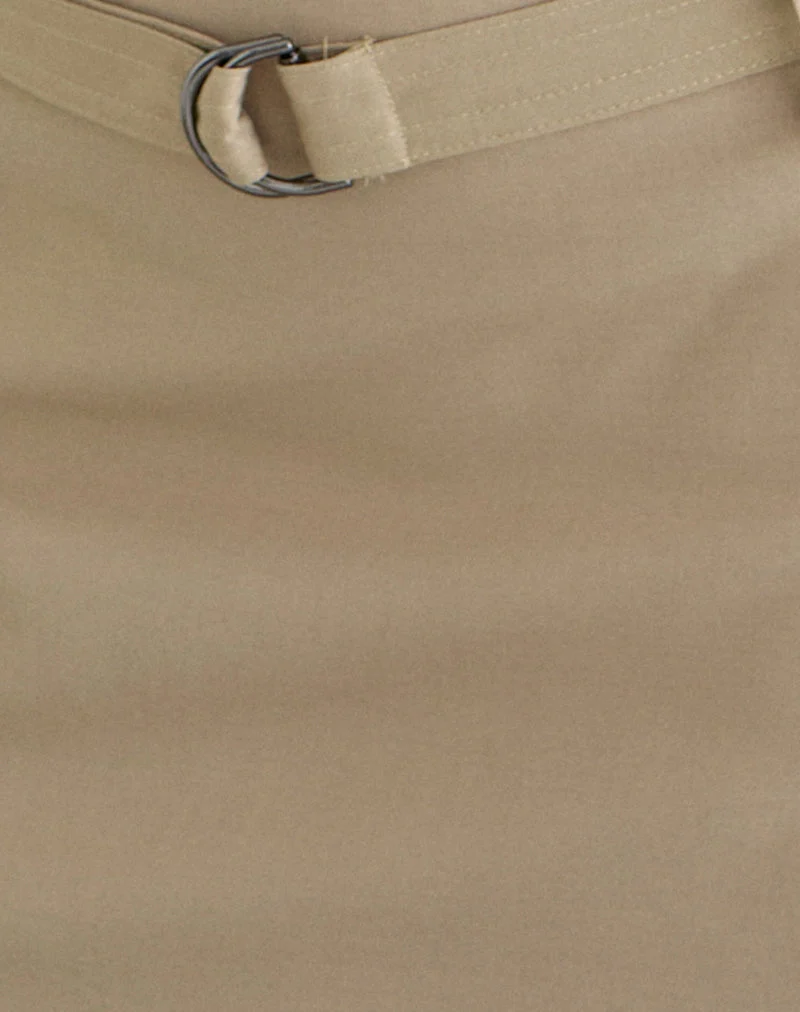 Anica Midirock mit Gürtel in Beige