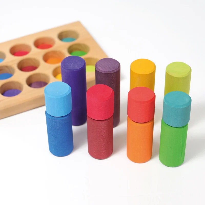 Grimm's Steckspiel Kleine Walzen Regenbogen