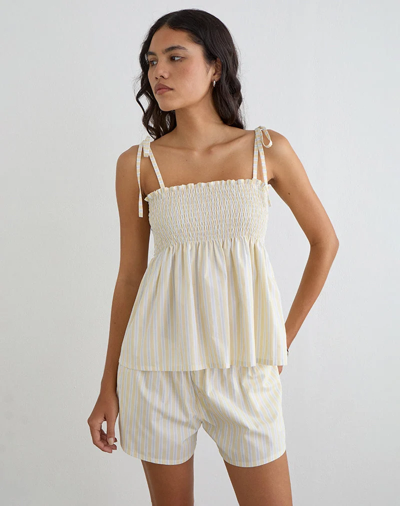 Laboxe Shorts in Candy Stripe Gelb