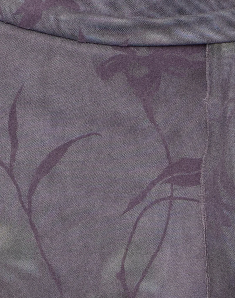 Rokoyo Maxikleid mit Neckholder-Ausschnitt in „Flare Flower Purple“