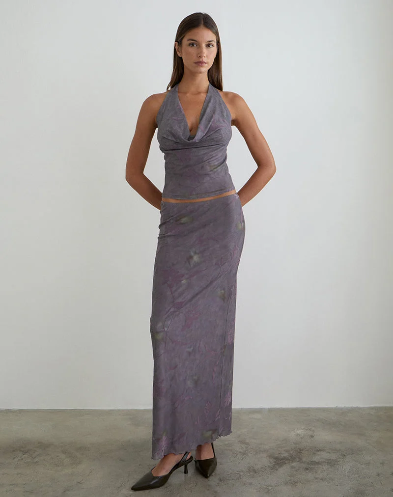 Valila Top in Flare Flower Purple